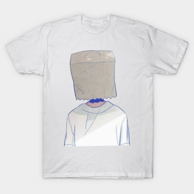 Bag head - BAGMAN- Digital pencil drawing - Colour T-Shirt by euror-design